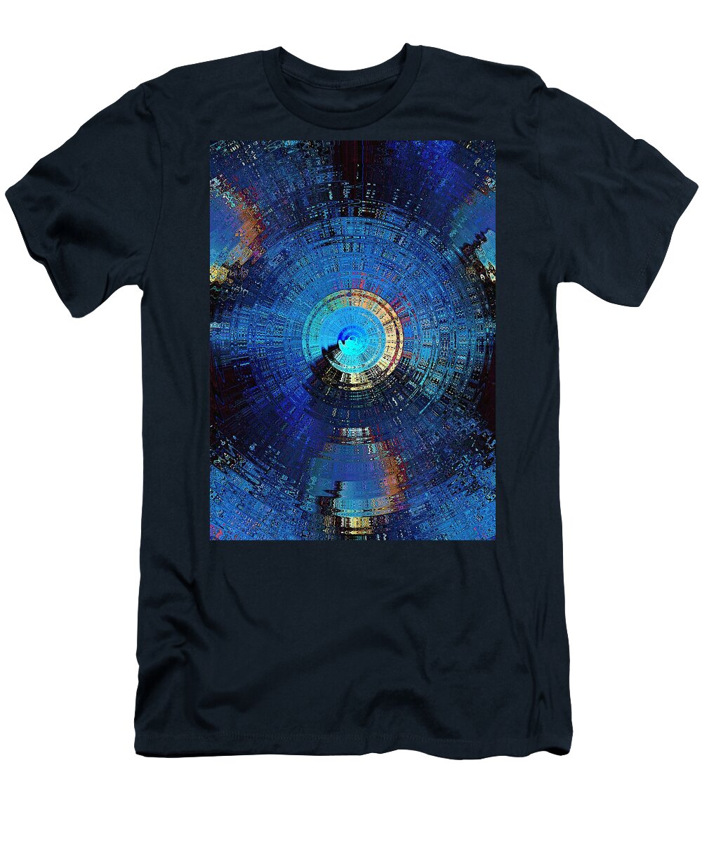 Blue T-Shirt featuring the digital art Octo Gravitas by David Manlove