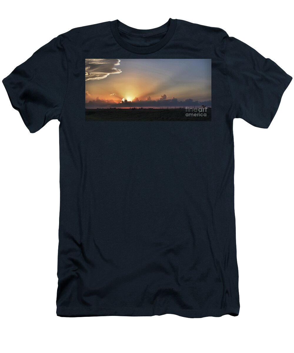 Oklahoma T-Shirt featuring the photograph Oklahoma Storm Sunset by Anita Streich