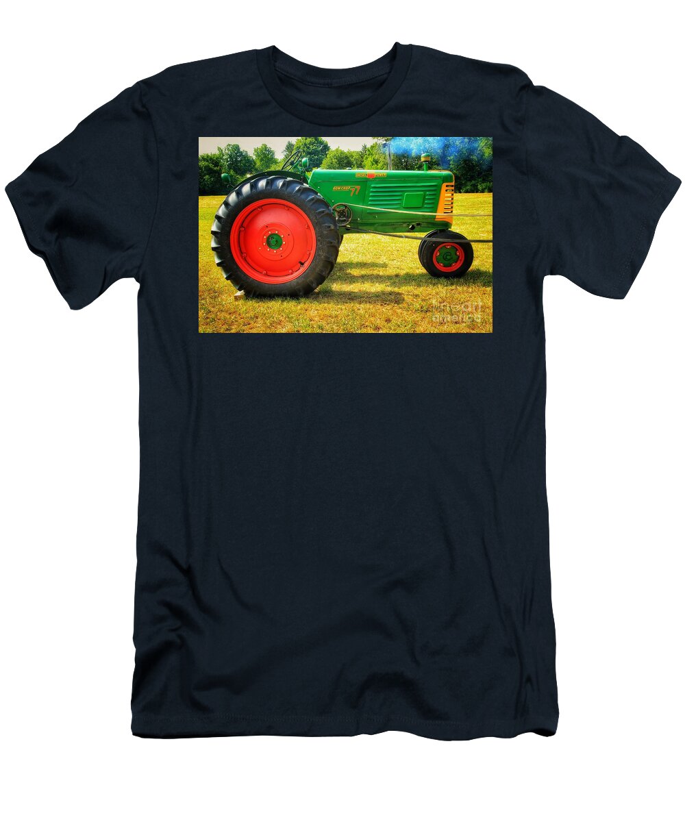 Oliver Tractor T-Shirt featuring the photograph Oliver Row Crop 77 by Mike Eingle