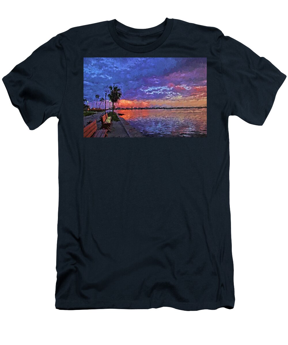 Manatee River T-Shirt featuring the photograph On The Waterfront by HH Photography of Florida