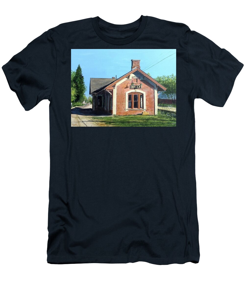 Depot T-Shirt featuring the painting Our Time by William Brody