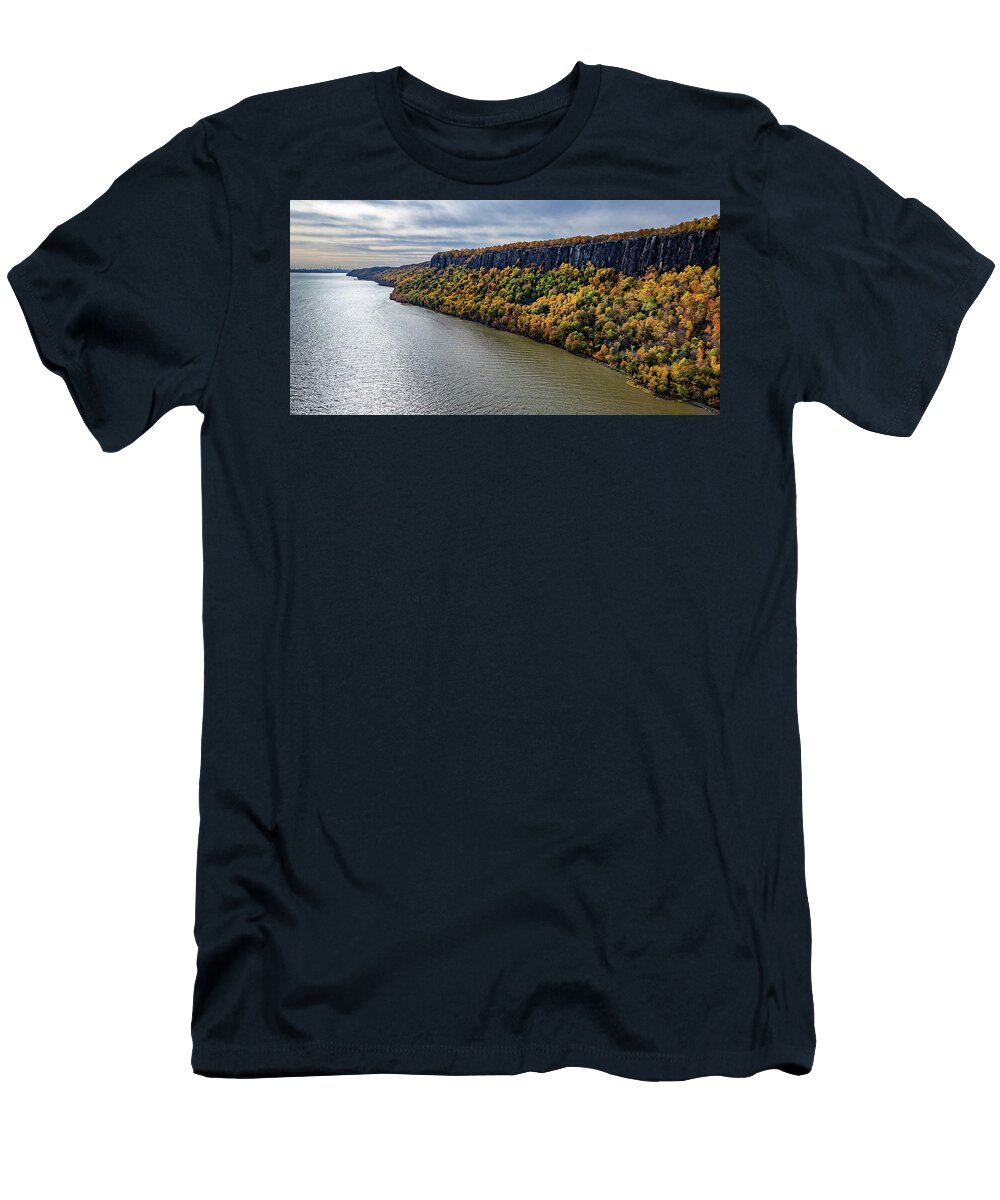 Autumn T-Shirt featuring the photograph Palisade Cliffs in Autumn by Kevin Suttlehan