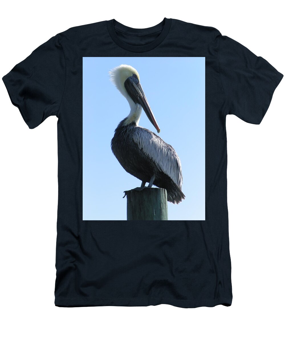  T-Shirt featuring the photograph Pelican Roost by Heather E Harman