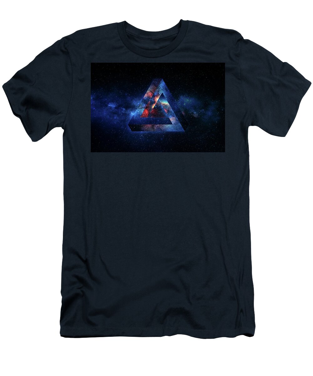 Stellar T-Shirt featuring the photograph Penrose Triangle Outer Space by Pelo Blanco Photo