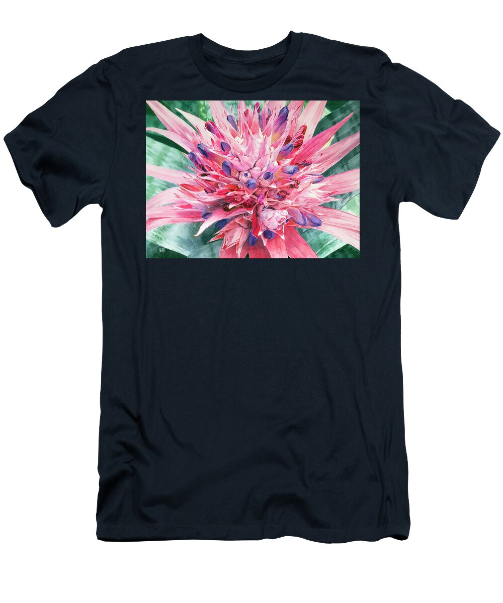 Watercolor T-Shirt featuring the painting Pink by Lisa Tennant