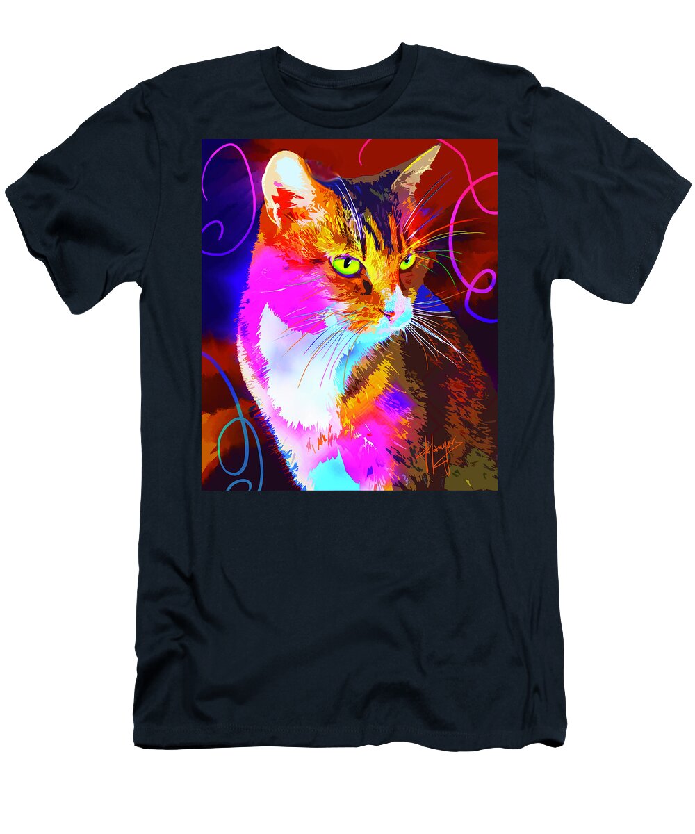 Popcat T-Shirt featuring the painting pOpCat Buddy by DC Langer