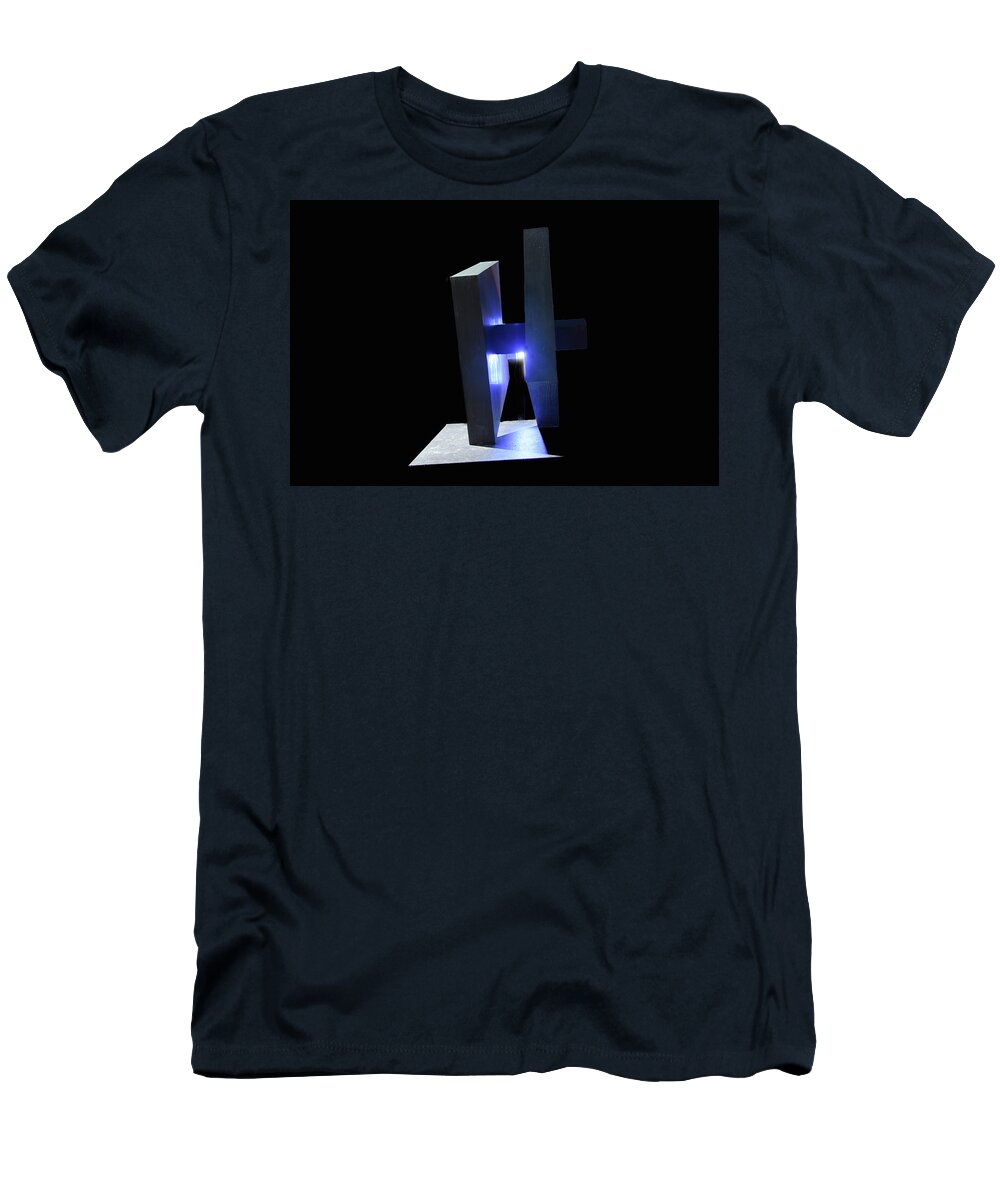 Sculpture T-Shirt featuring the photograph Prism in Two Elements by Jim Signorelli