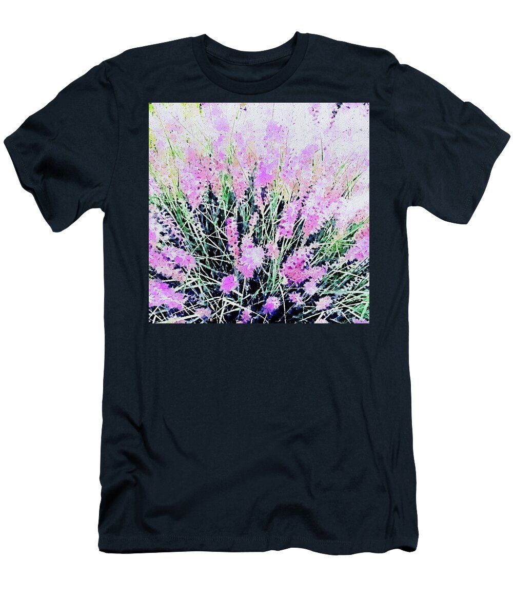 Purple T-Shirt featuring the digital art Purple beauty by Steven Wills