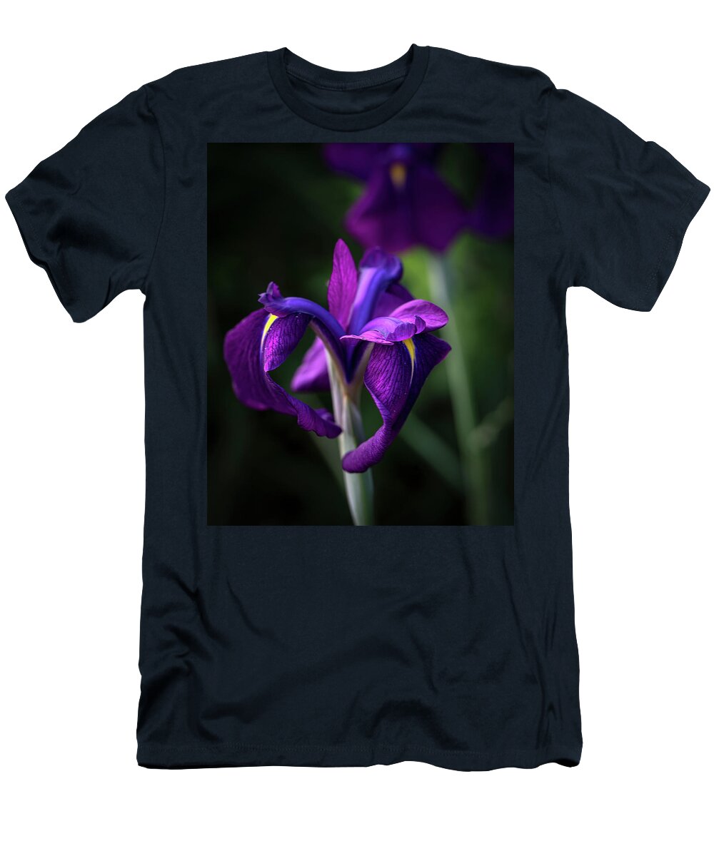 Iris T-Shirt featuring the photograph Purple Iris by Lily Malor