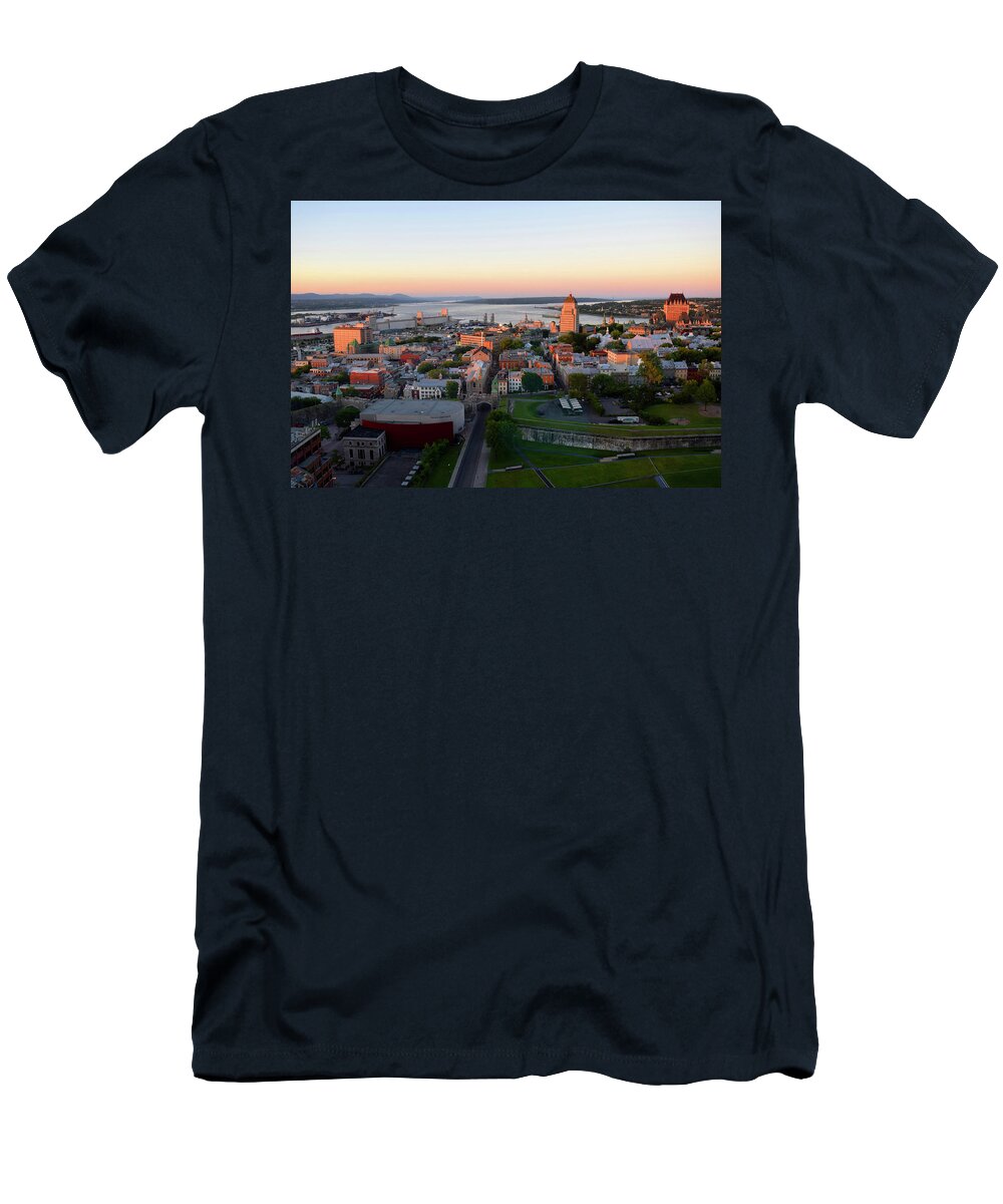 Quebec T-Shirt featuring the photograph Quebec City Canada Photo 126 by Lucie Dumas