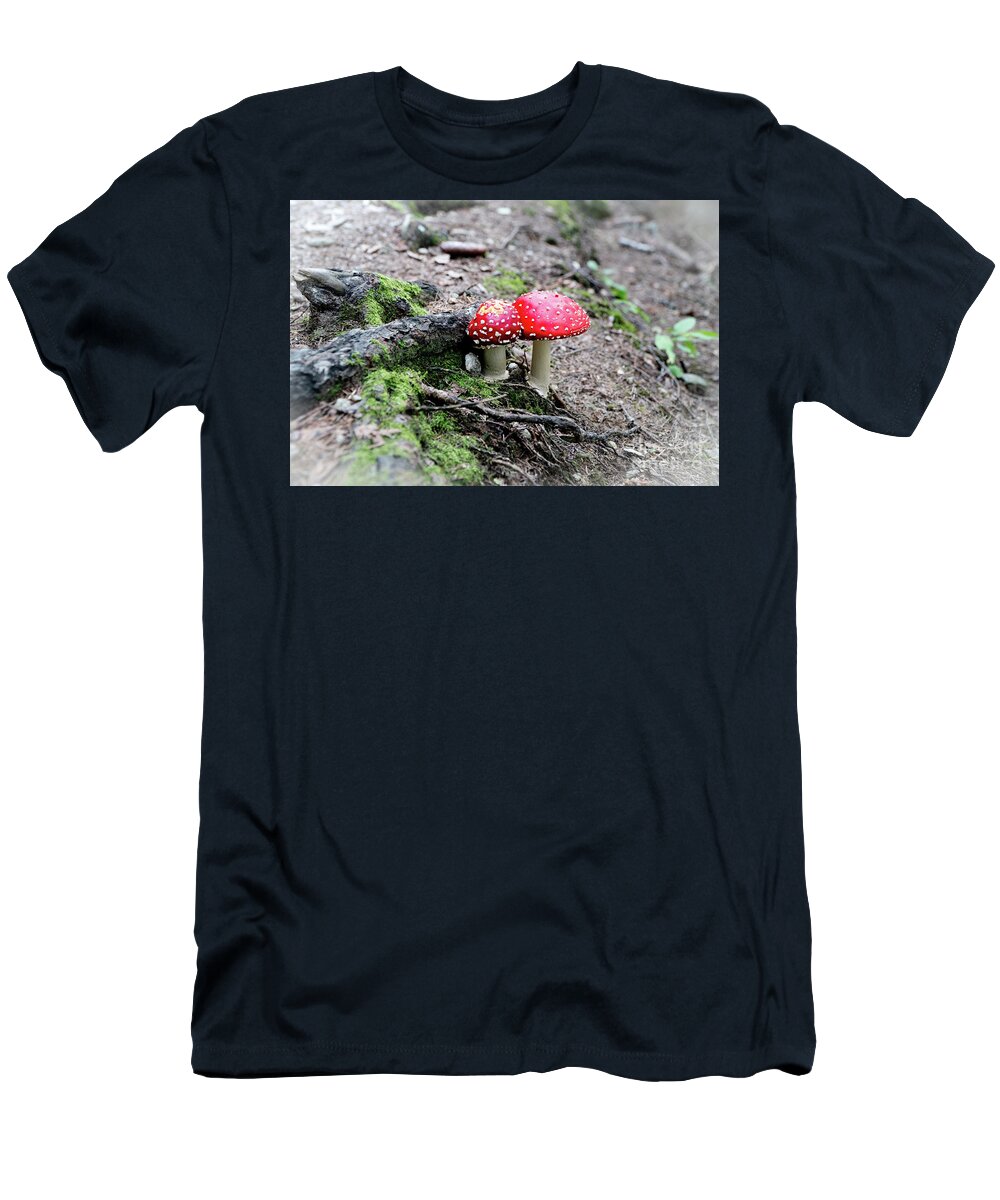 Mushrooms T-Shirt featuring the photograph Red Mushrooms by Rich S