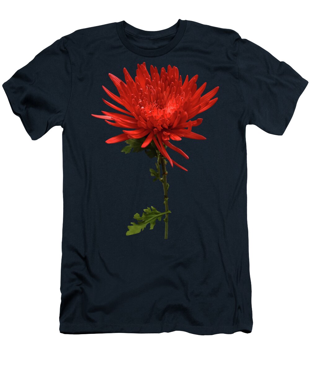 Flower T-Shirt featuring the photograph Red Spider Mum by Susan Savad