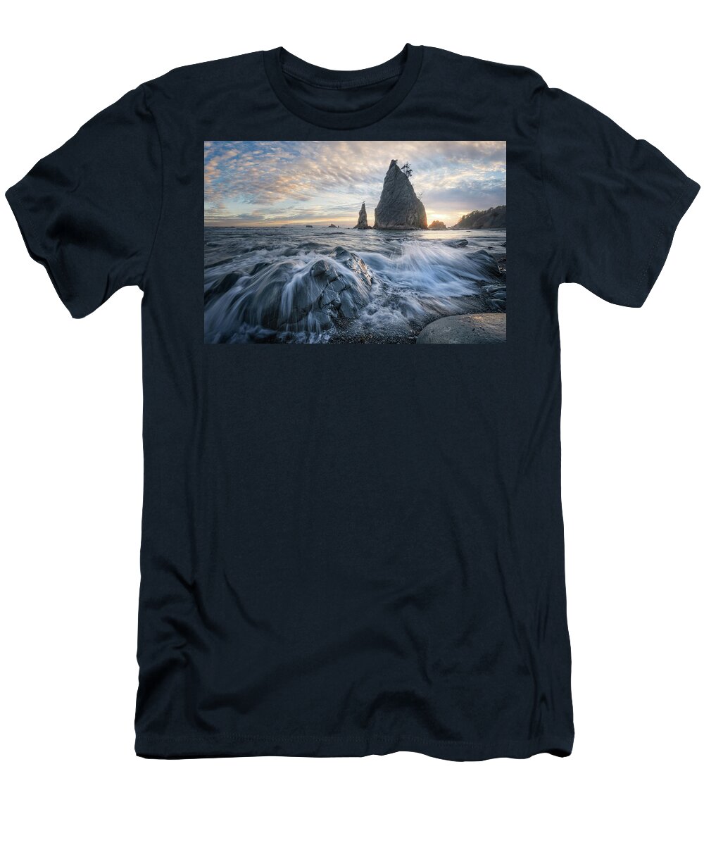 Nature T-Shirt featuring the photograph Rialto Surf by Steve Berkley