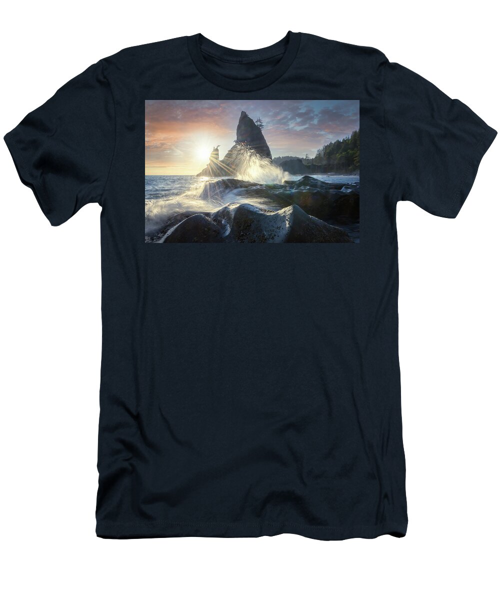 Water T-Shirt featuring the photograph Rialto Waves by Steve Berkley