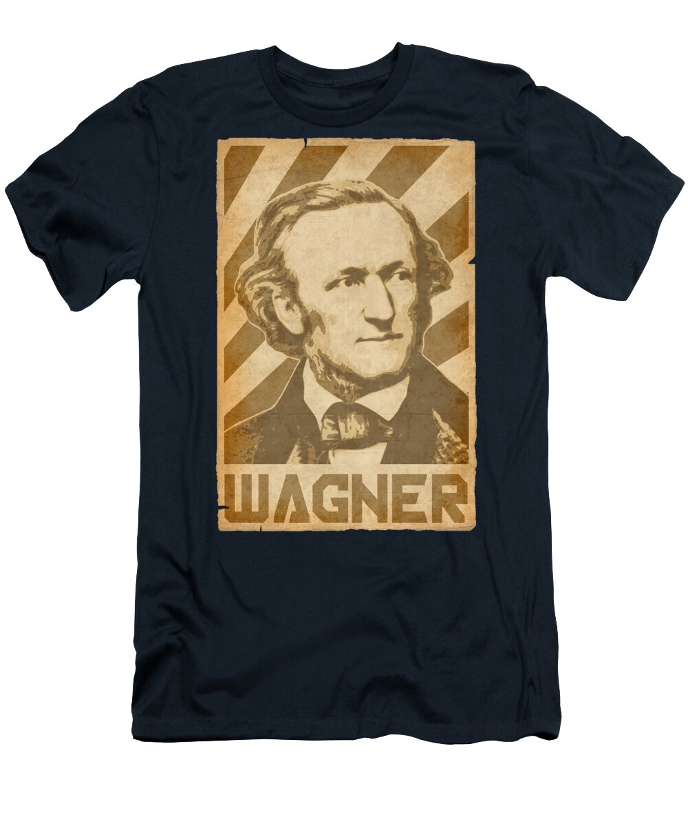 Richard T-Shirt featuring the digital art Richard Wagner Retro Propaganda by Filip Schpindel