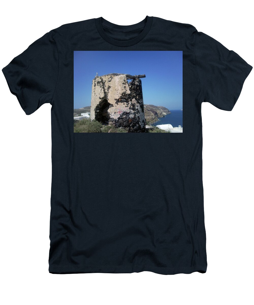 Photography T-Shirt featuring the photograph Ruins of windmill by Maria Woithofer