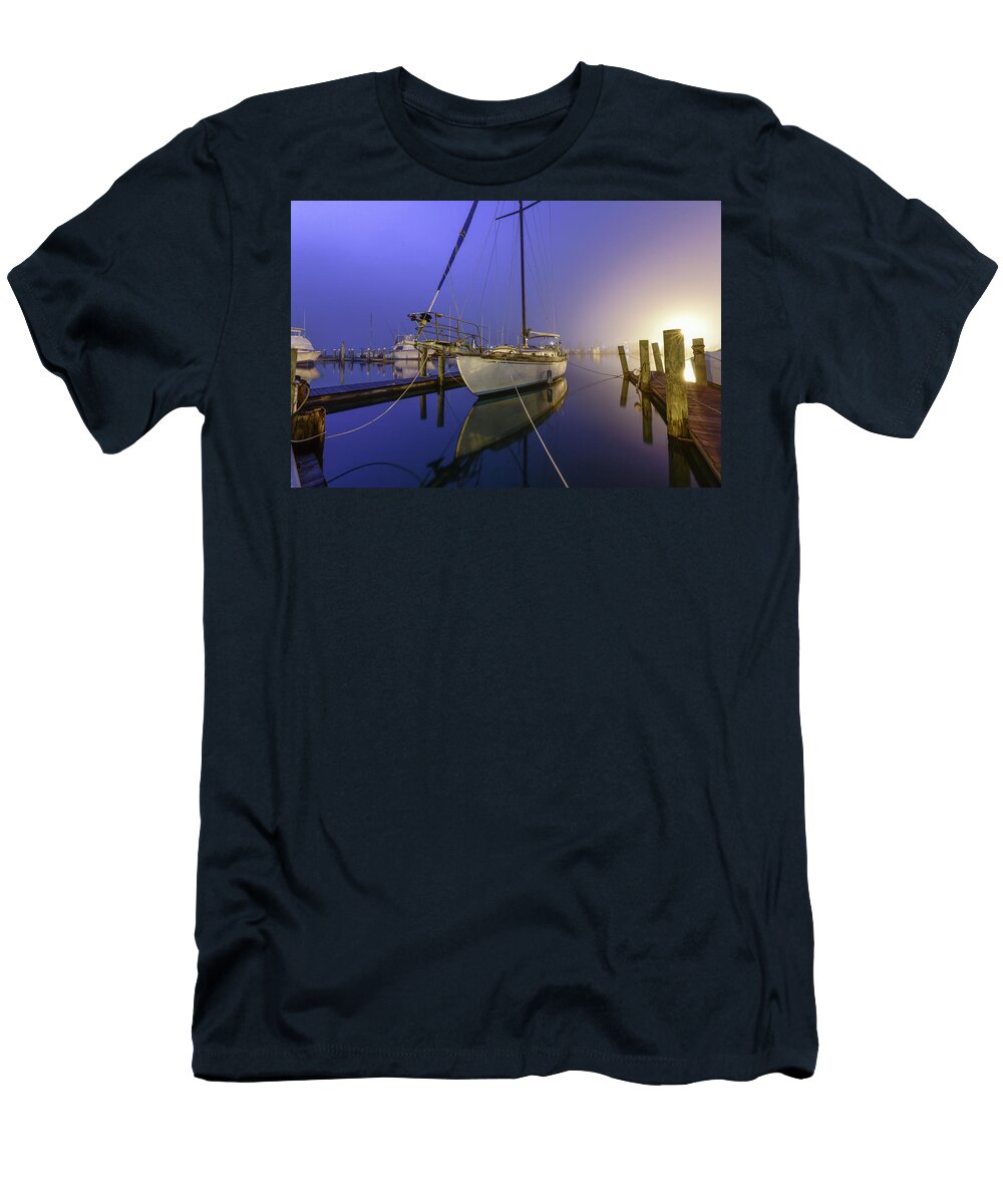 Sailboat T-Shirt featuring the photograph Sailboat Blues by Christopher Rice