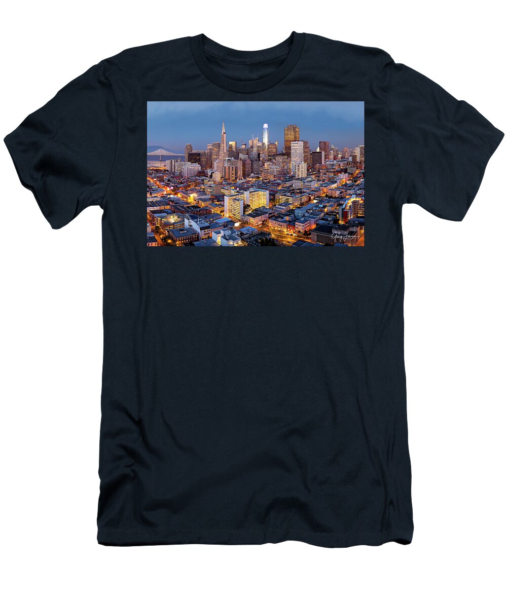 Gary Johnson T-Shirt featuring the photograph San Francisco Skyline 3 by Gary Johnson