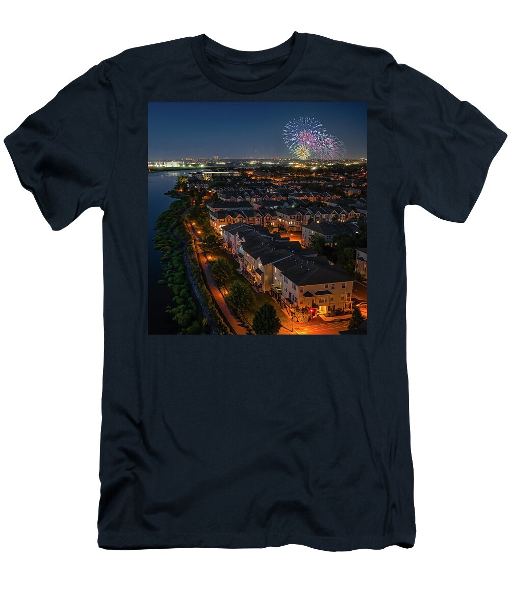 4th Of July T-Shirt featuring the photograph Secaucus 4th Of July by Susan Candelario