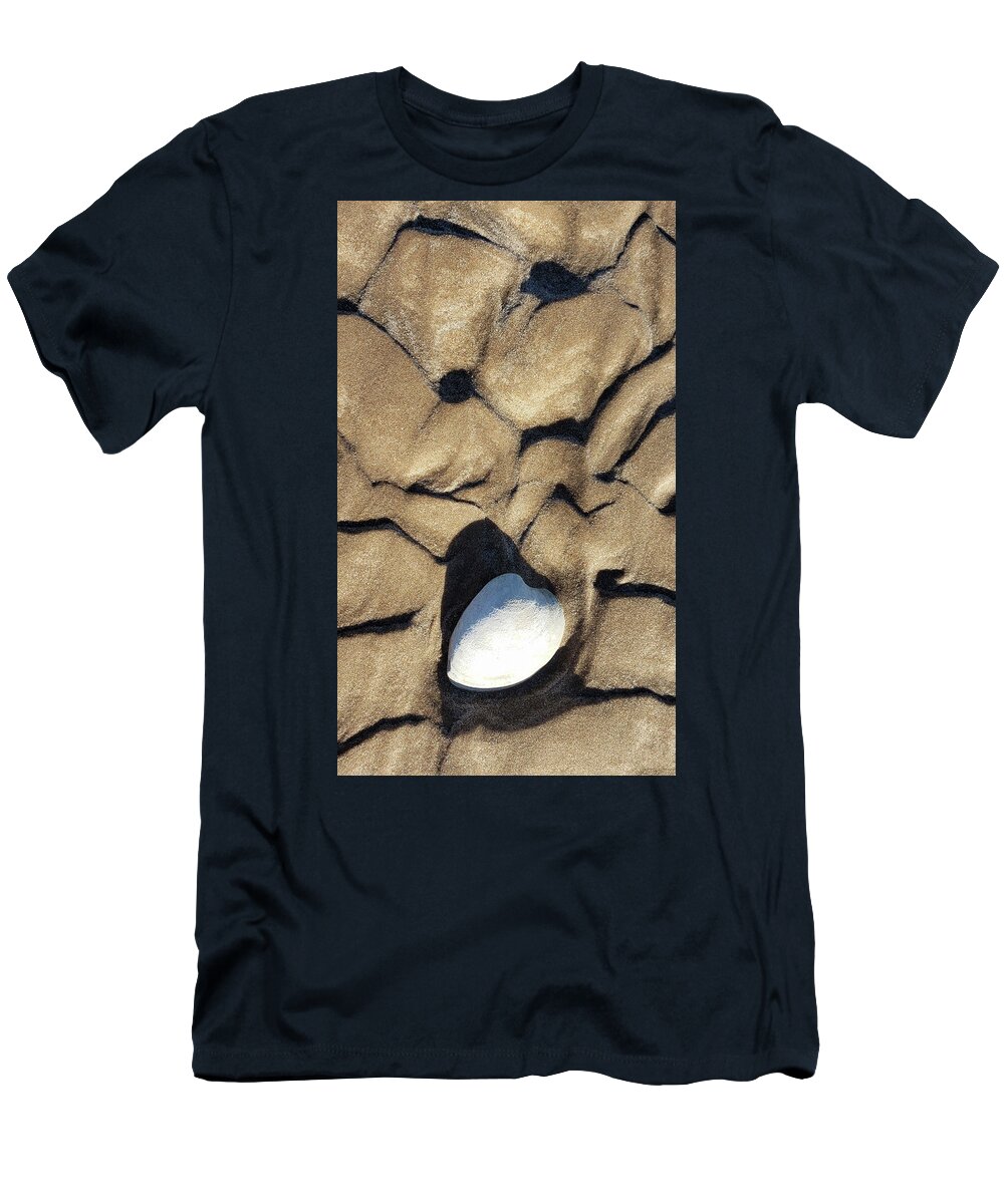 Shell T-Shirt featuring the photograph Shell Sand and Shadows by Art Cole