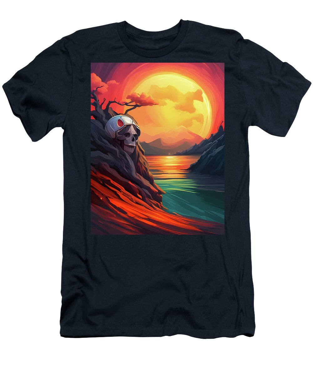 Mountains T-Shirt featuring the digital art Skull Valley by Jason Denis