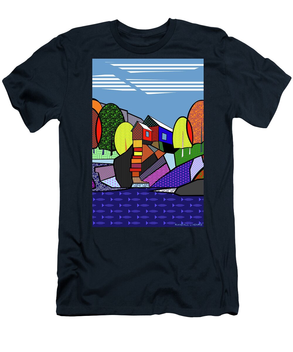  T-Shirt featuring the digital art SLAL Crystal Mill by Randall J Henrie