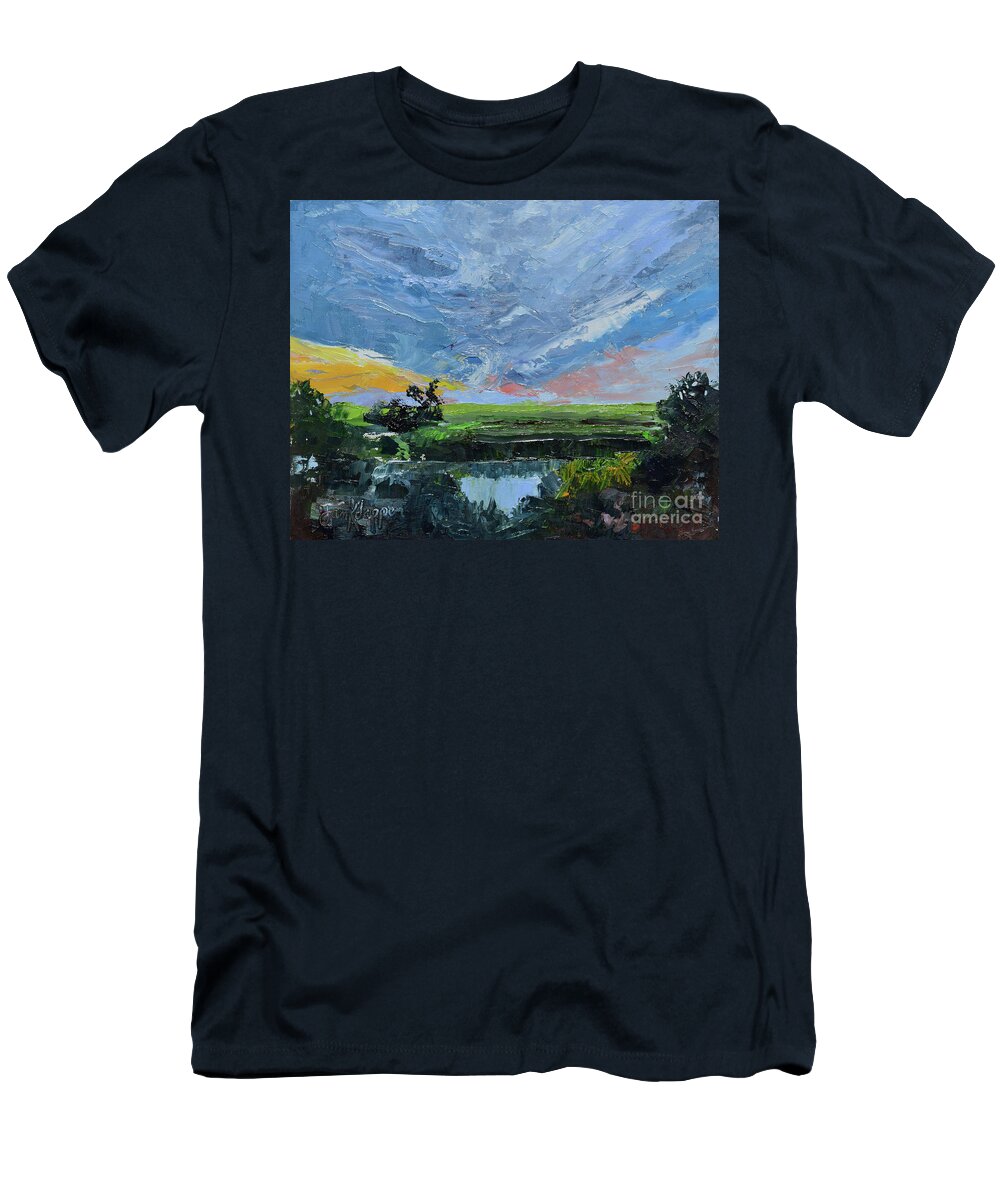  T-Shirt featuring the painting St. Simons at Sea Palms by Jan Dappen
