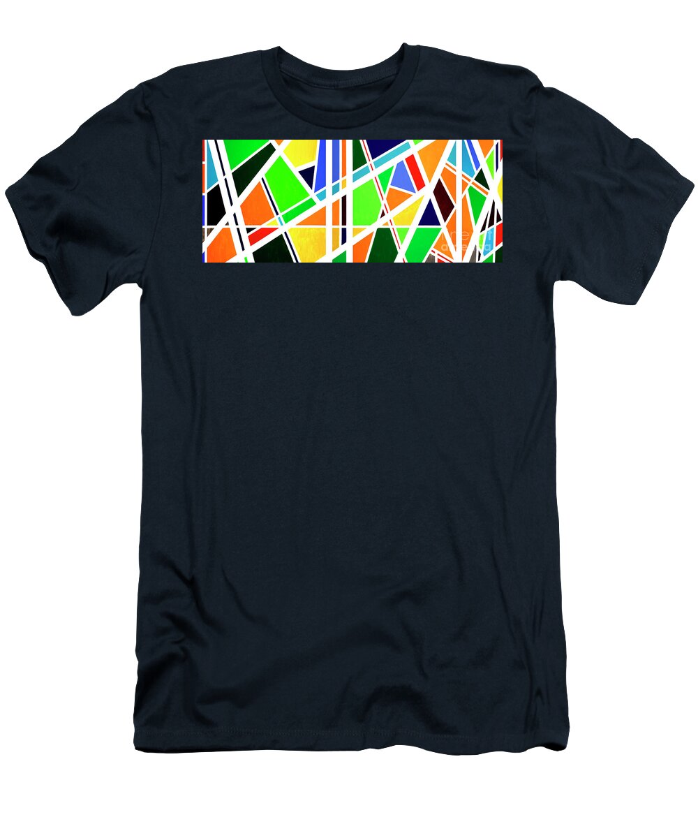 Streets T-Shirt featuring the painting Streets, blocks and neighborhood #1 by Bjorn Sjogren