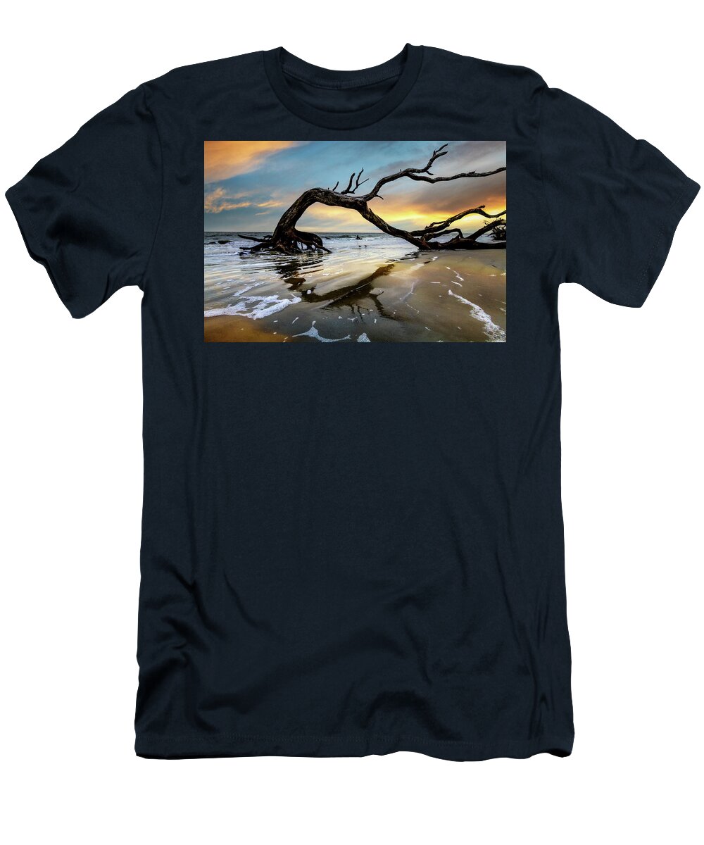 Clouds T-Shirt featuring the photograph Sunrise Arch at Jekyll Island by Debra and Dave Vanderlaan