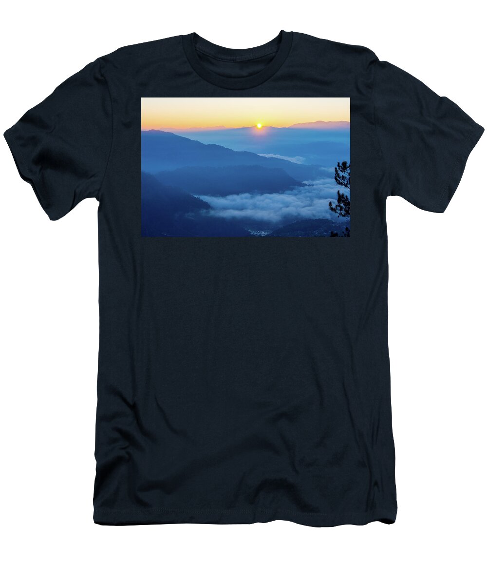 Philippines T-Shirt featuring the photograph Sunrise at Mount Kiltepan in Sagada by Arj Munoz