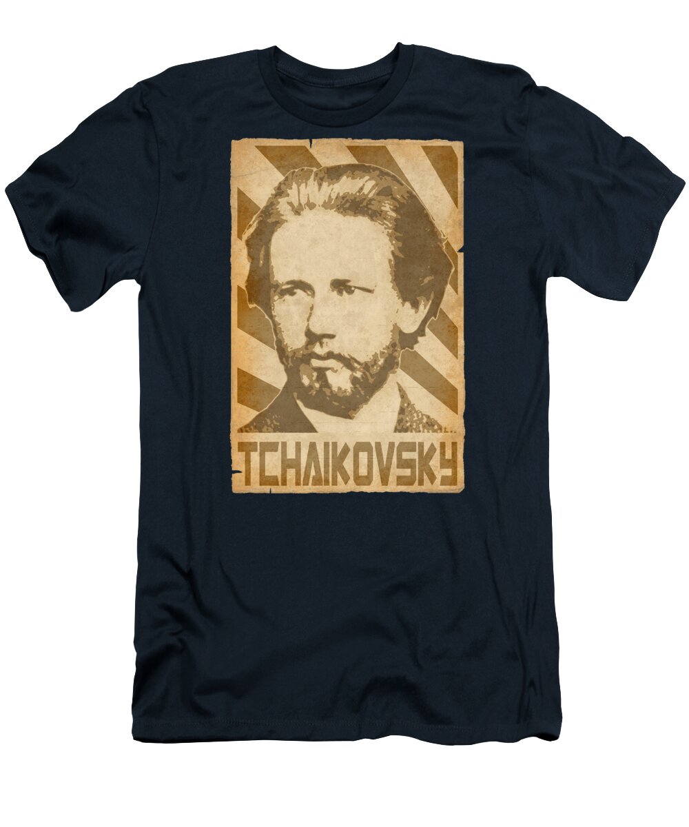 Tchaikovsky T-Shirt featuring the digital art TCHAIKOVSKY Retro by Filip Schpindel