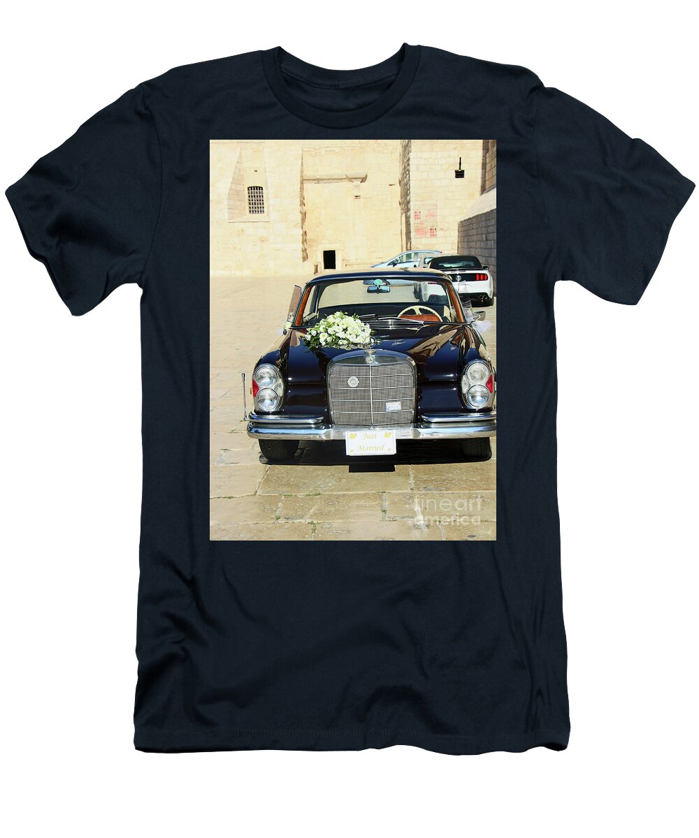 Bethlehem T-Shirt featuring the photograph The Black Wedding Car by Munir Alawi