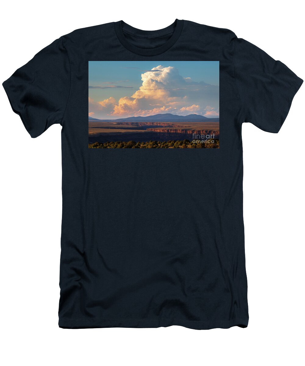 Taos T-Shirt featuring the photograph The Gorge with Cumulonimbus Clouds by Elijah Rael