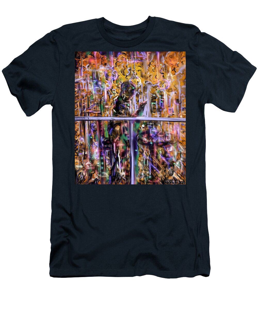 Hours T-Shirt featuring the digital art The Hours by Angela Weddle