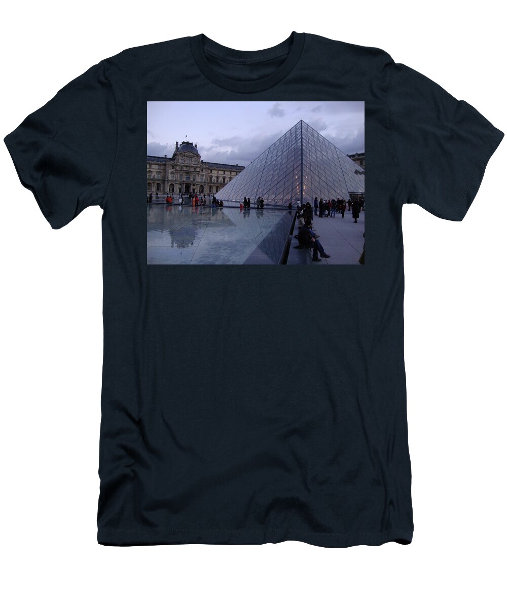 France T-Shirt featuring the photograph The Louvre by Roxy Rich