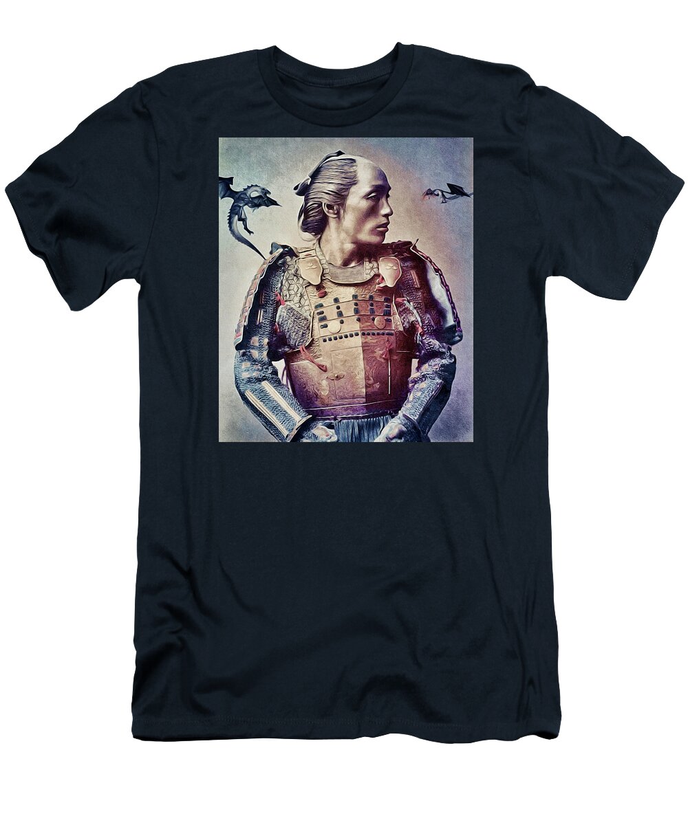 The Samurai And The Dragons T-Shirt featuring the photograph The Samurai and the Dragons by Susan Maxwell Schmidt