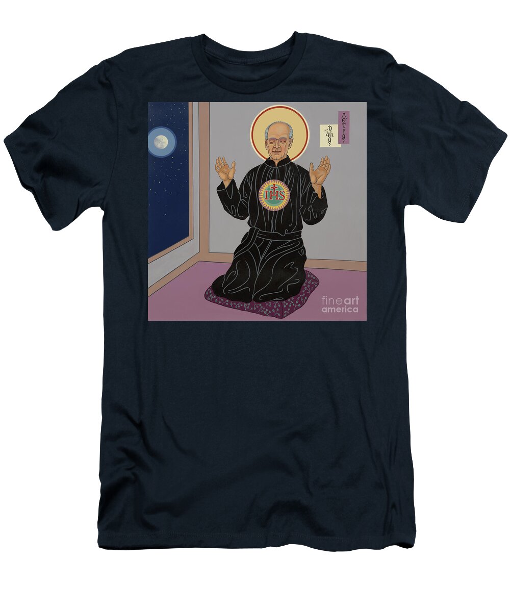 The Servant Of God Father Pedro Arrupe T-Shirt featuring the painting The Servant of God Father Pedro Arrupe, SJ 319 by William Hart McNichols