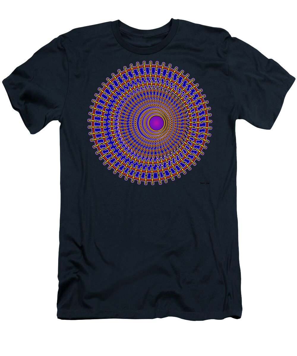 Spiral T-Shirt featuring the digital art The Spiral Staircase by Yuri Lev