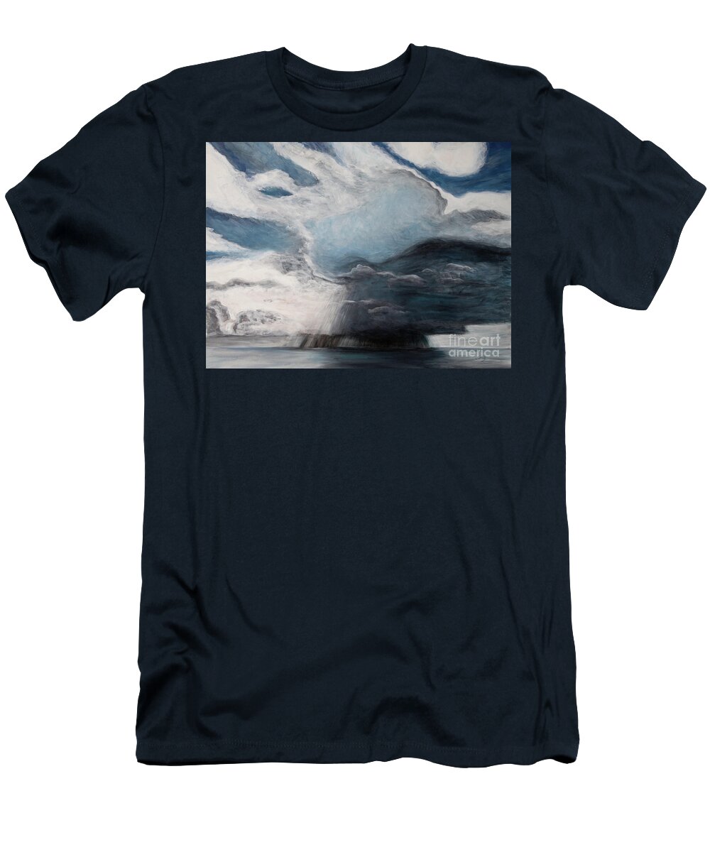 Storm T-Shirt featuring the painting The Storm by Pamela Schwartz