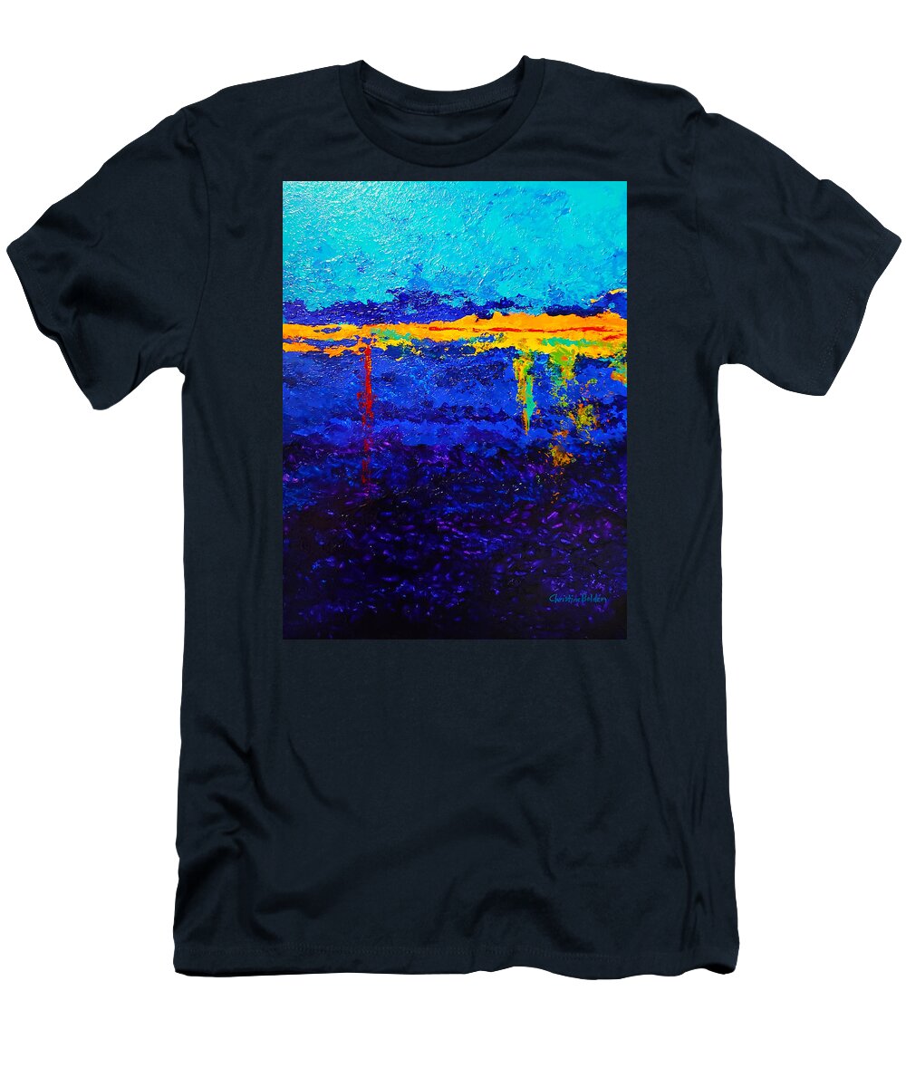 Abstract T-Shirt featuring the painting Thermocline by Christine Bolden
