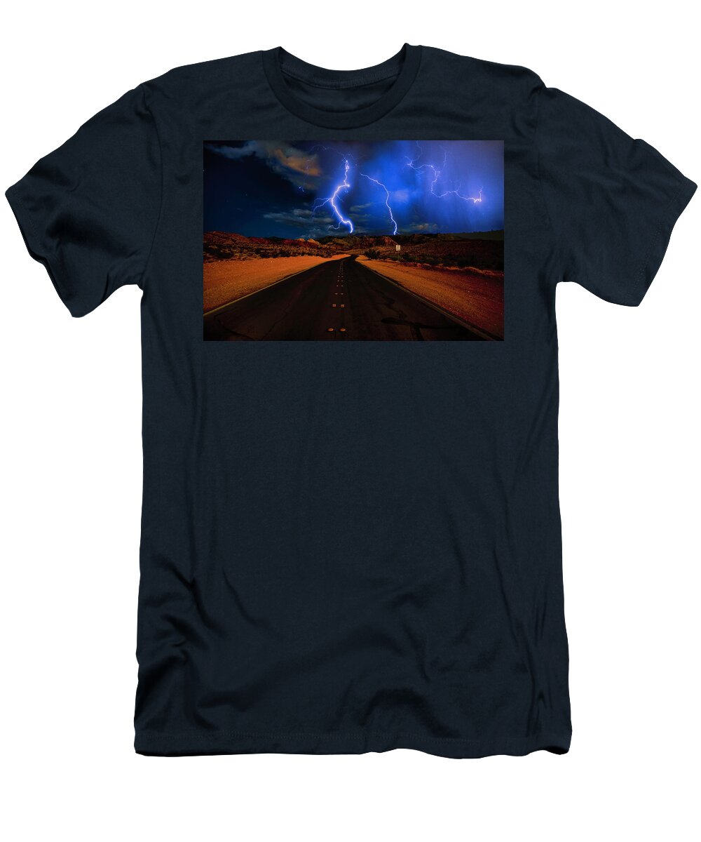 2021 T-Shirt featuring the photograph Thunder Storm in the Desert 2 by James Sage