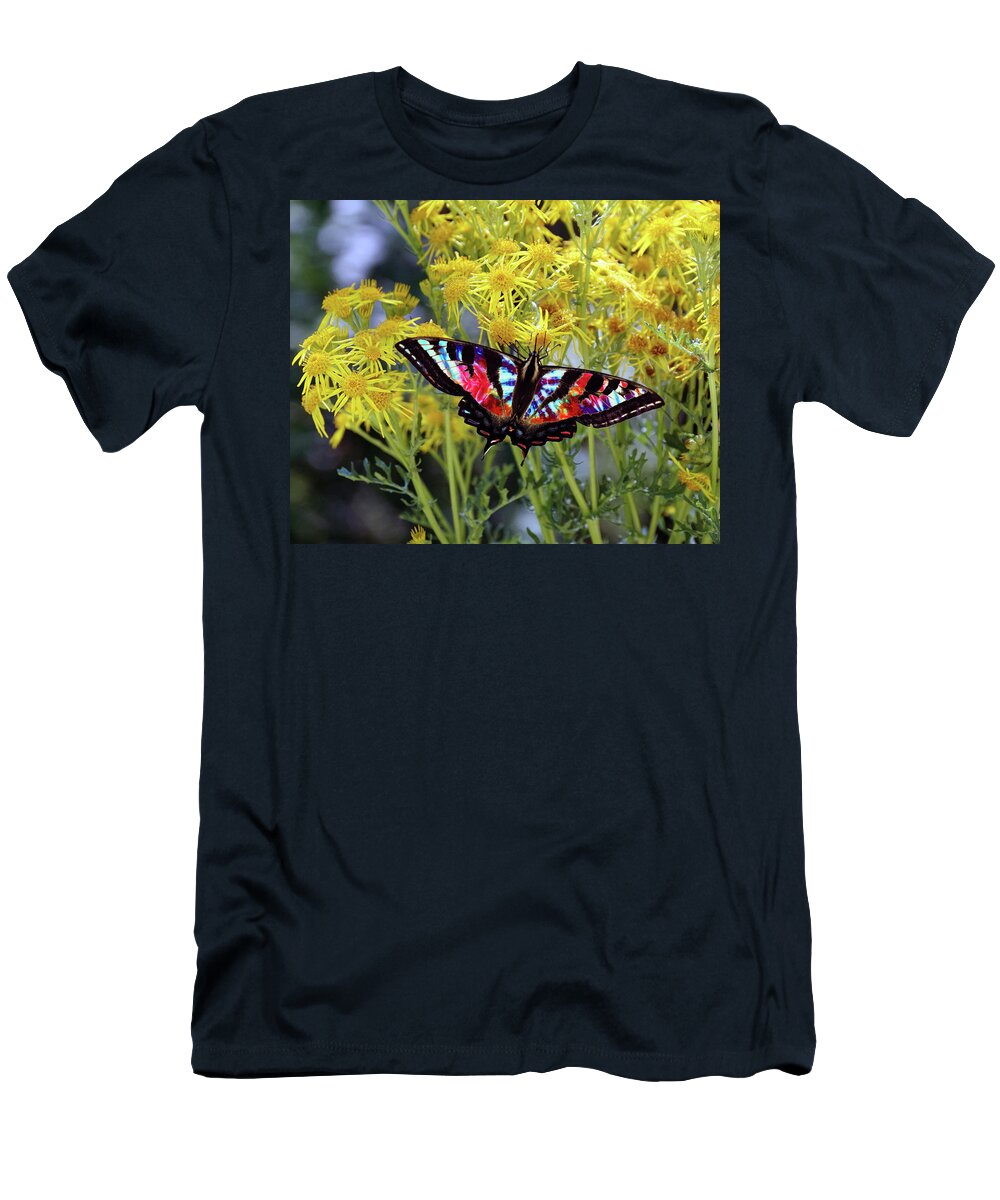 Butterflies T-Shirt featuring the photograph Tie-Dye Butterfly #3 by Ben Upham III