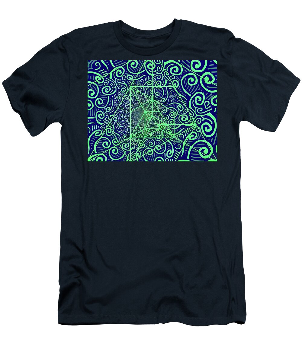 Keltic T-Shirt featuring the photograph Triskele Abstract Duotone by Judy Kennedy