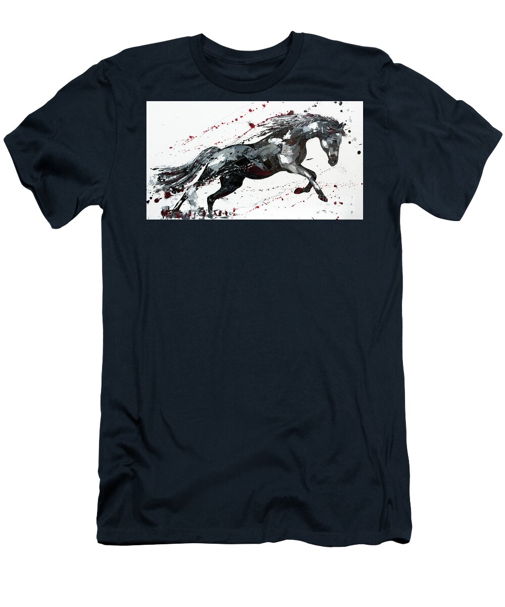 Dancing Horses T-Shirt featuring the painting Triumph by Penny Warden