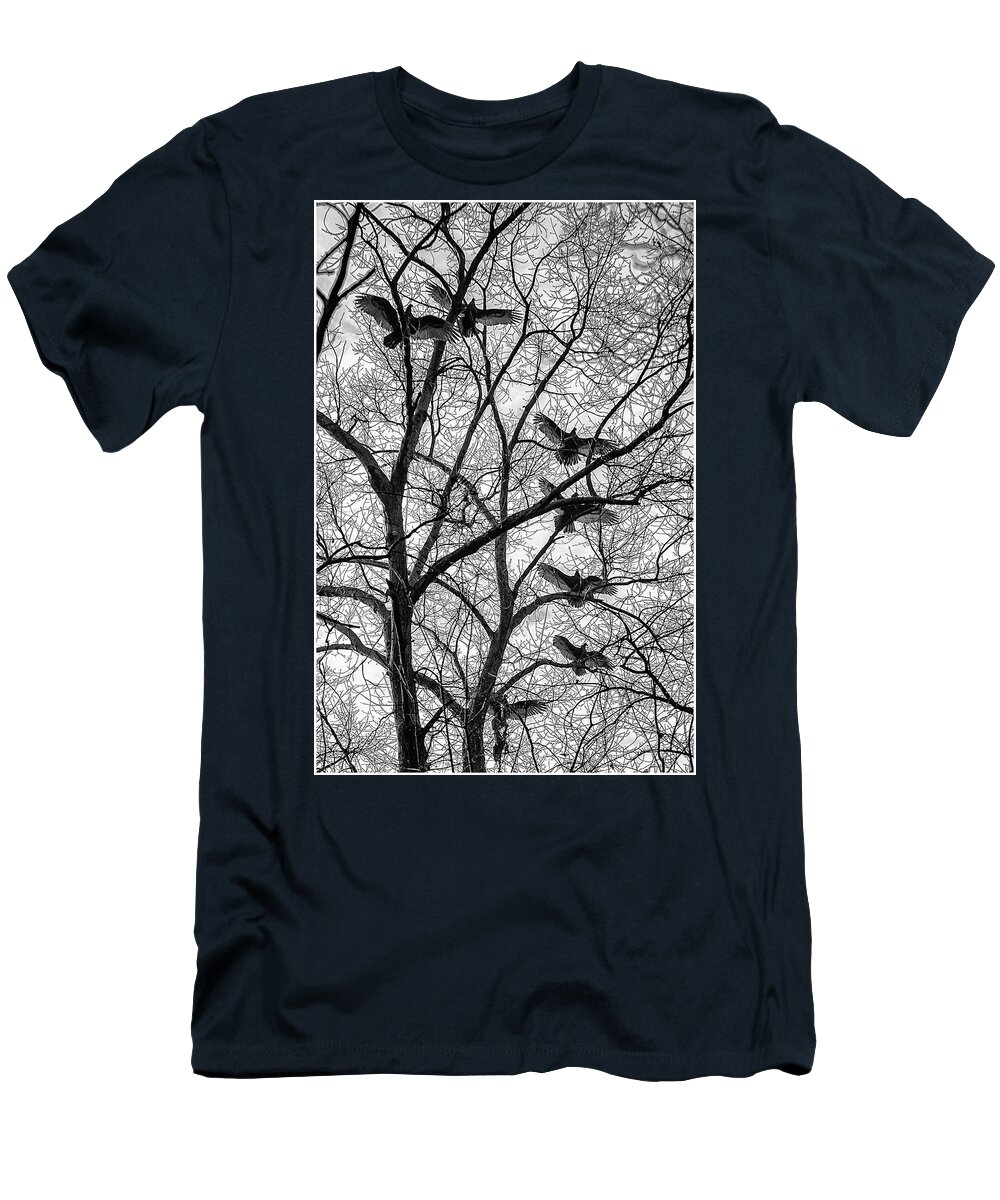 Birds T-Shirt featuring the photograph Turkey Vultures Photography by Louis Dallara