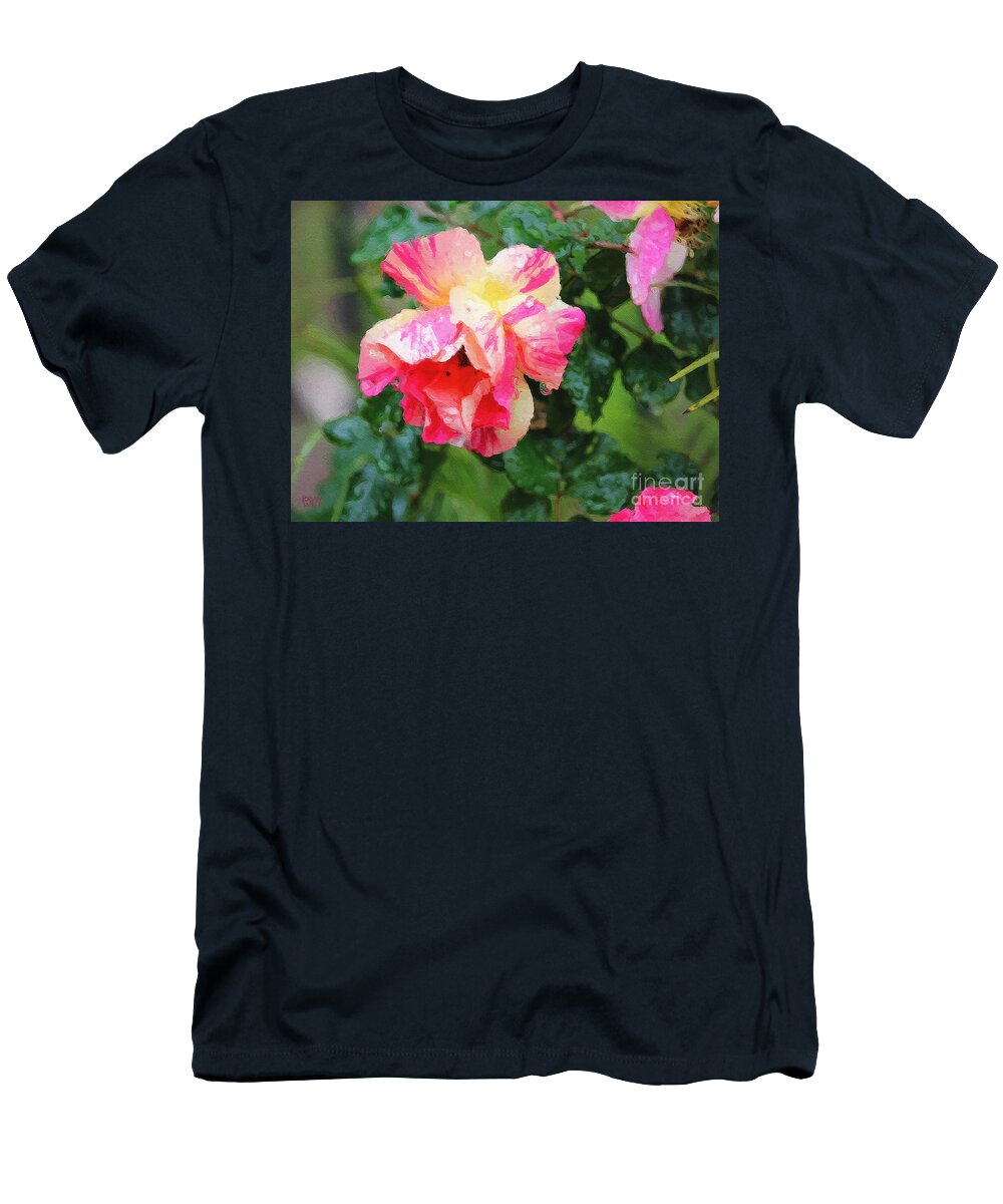 Rose T-Shirt featuring the photograph Tyger Rose Burning Bright by Brian Watt