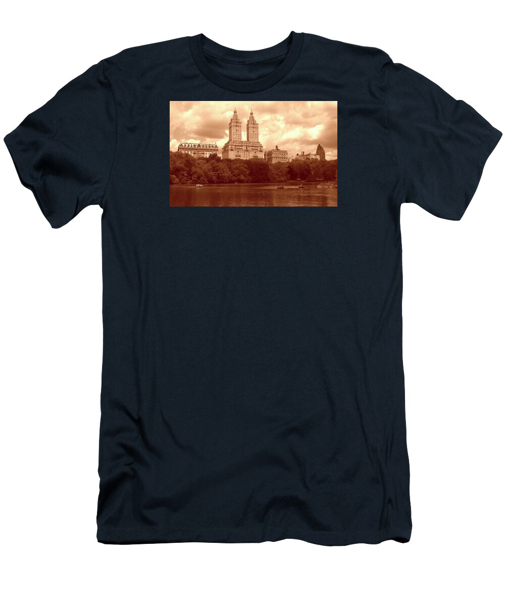 Central Park Print T-Shirt featuring the photograph Upper West Side and Central Park, Manhattan by Monique Wegmueller