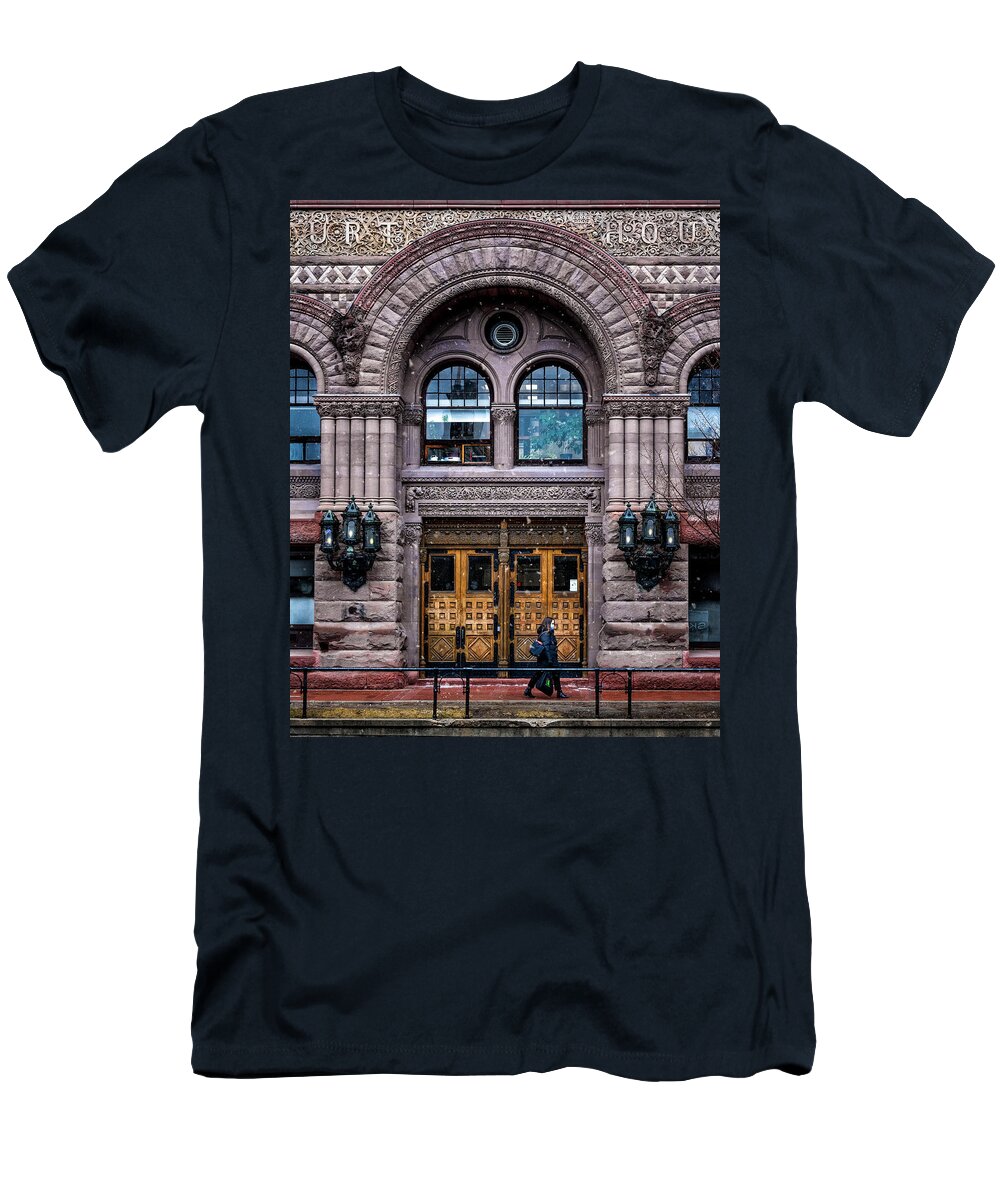 Architecture T-Shirt featuring the photograph Urban Winter by Dee Potter