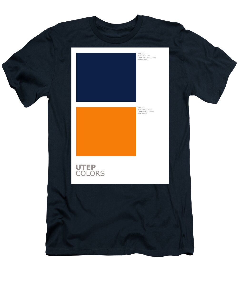 UTEP College Sports Team Official Colors Palette T-Shirt by Design Turnpike - Instaprints