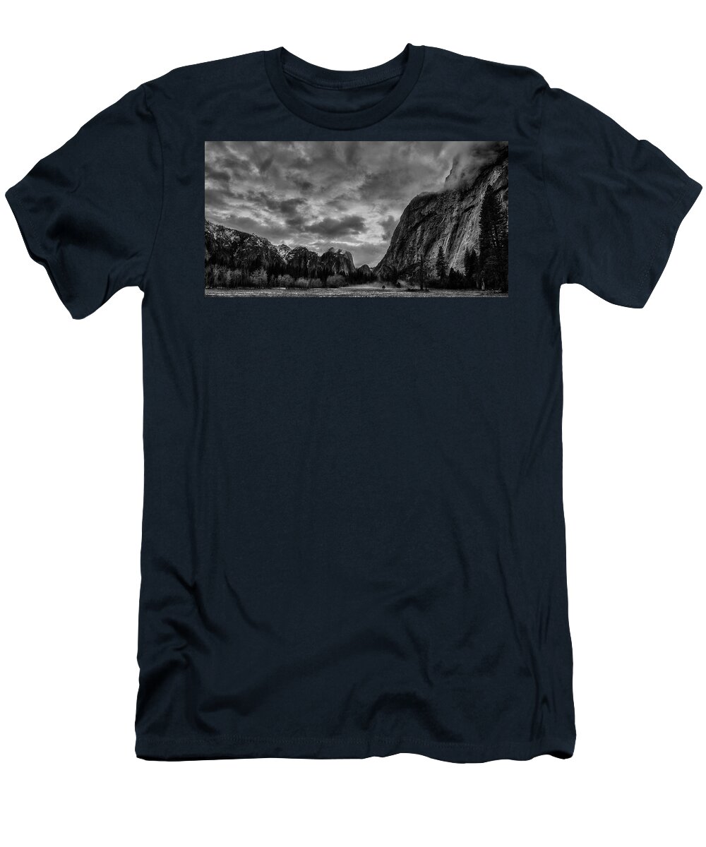 Nature T-Shirt featuring the photograph Valley Clouds on Yosemite Granite II by Jon Glaser